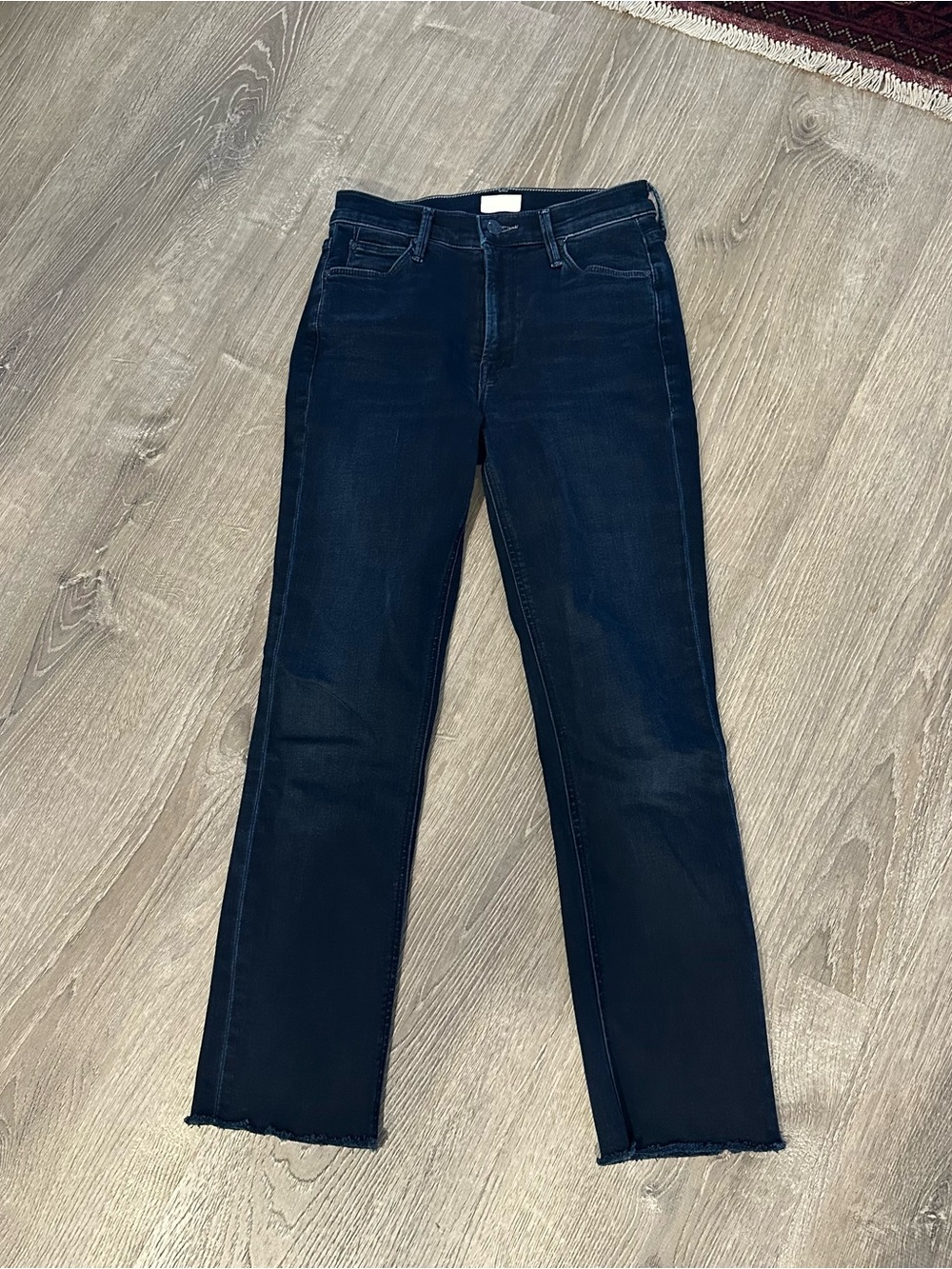 Mother Blue the Mid Rise Dazzler Ankle chip on my shoulder Jeans Women Size 24